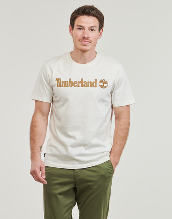 Timberland Linear Logo Short Sleeve Tee Wit