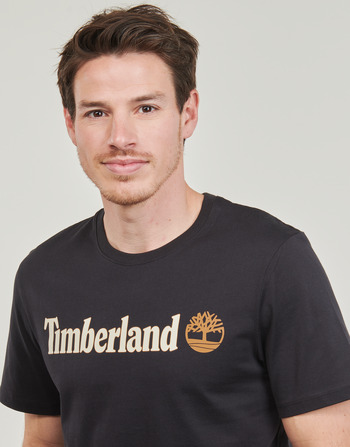 Timberland Linear Logo Short Sleeve Tee Zwart