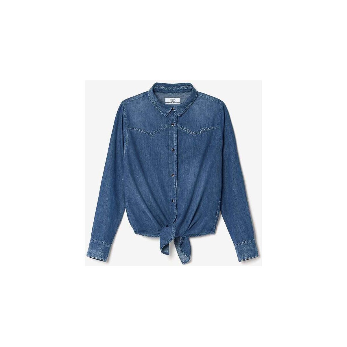Textiel Dames Overhemden Le Temps des Cerises Overhemd van jeans FELIXA Blauw