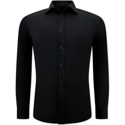 Textiel Heren Overhemden lange mouwen Gentile Bellini Formele Oxford Business Stretch Zwart