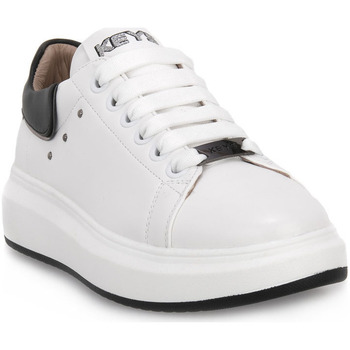 Schoenen Dames Sneakers Keys WHITE BLACK Wit