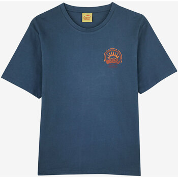 Textiel Dames T-shirts korte mouwen Oxbow T-shirt met print achteraan P2TED Blauw