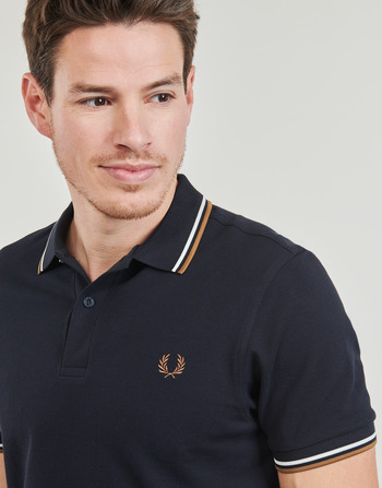 Fred Perry TWIN TIPPED FRED PERRY SHIRT Marine / Beige / Wit
