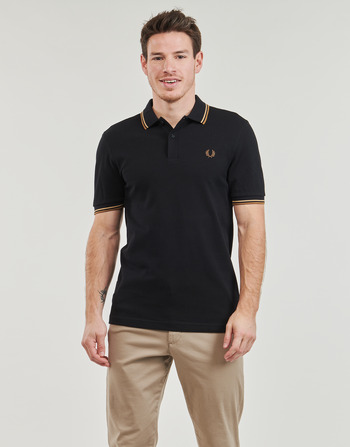 Fred Perry TWIN TIPPED FRED PERRY SHIRT Zwart / Bruin