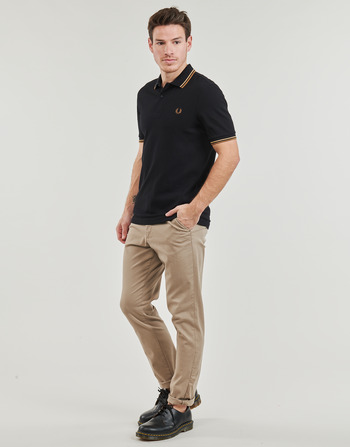 Fred Perry TWIN TIPPED FRED PERRY SHIRT Zwart / Bruin