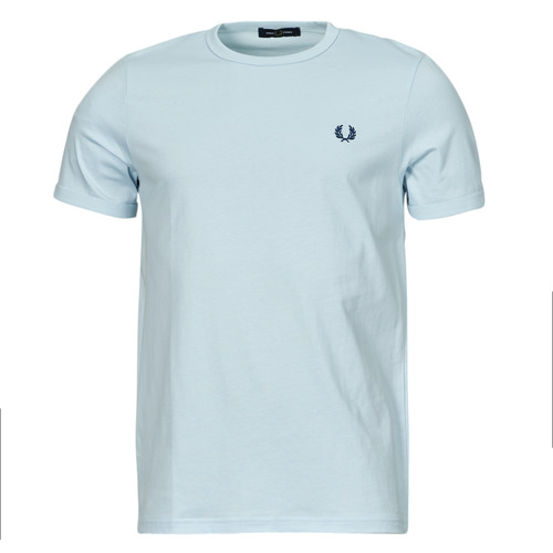 Textiel Heren T-shirts korte mouwen Fred Perry RINGER T-SHIRT Blauw / Clair