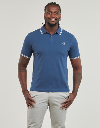 Fred Perry TWIN TIPPED FRED PERRY SHIRT Blauw / Wit