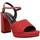 Schoenen Dames Sandalen / Open schoenen Carel Plisse Cuir Femme Rouge Rood
