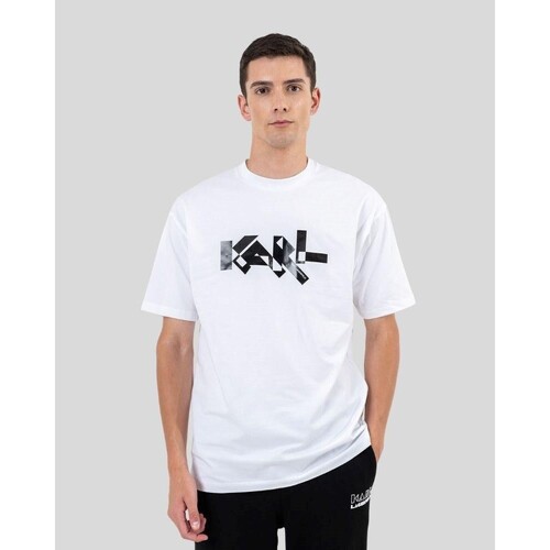 Textiel Heren T-shirts korte mouwen Karl Lagerfeld 755261 533221 Wit