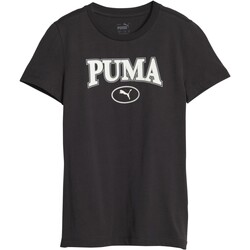 Textiel Meisjes T-shirts korte mouwen Puma 219619 Zwart