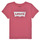 Textiel Meisjes T-shirts korte mouwen Levi's MULTI DAISY BATWING TEE Roze / Wit
