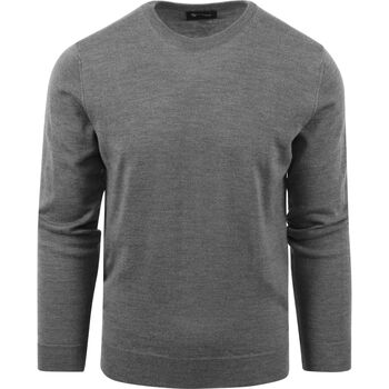 Textiel Heren Sweaters / Sweatshirts Suitable Merino Pullover Ronde Hals Antraciet Grijs