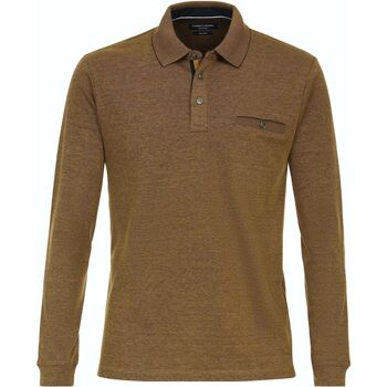 Textiel Heren T-shirts & Polo’s Casa Moda Polo Long Sleeves Geel Geel