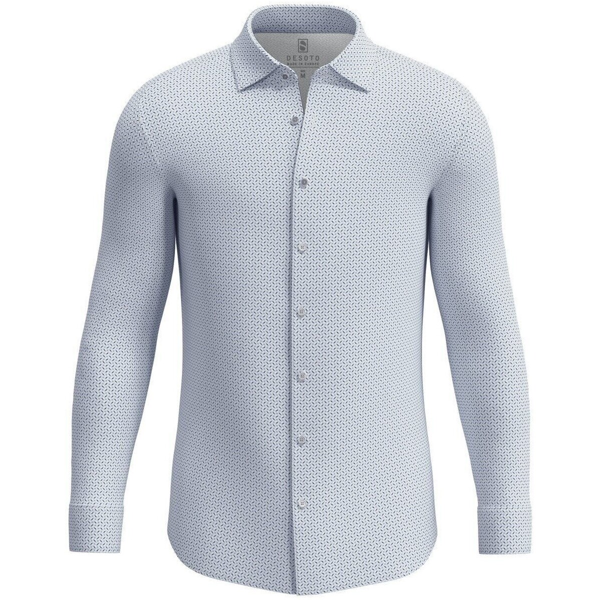 Textiel Heren Overhemden lange mouwen Desoto Overhemd Kent Print Lichtblauw Blauw