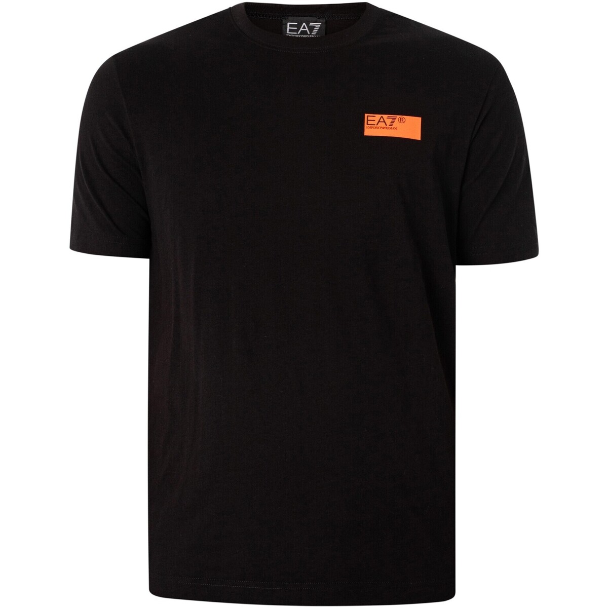 Textiel Heren T-shirts korte mouwen Emporio Armani EA7 Grafisch jersey T-shirt op de rug Zwart