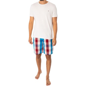 Textiel Heren Pyjama's / nachthemden Tommy Hilfiger Geweven korte pyjamaset Multicolour