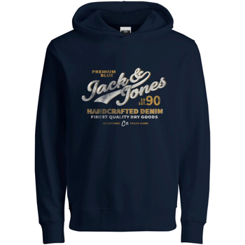 Textiel Jongens Sweaters / Sweatshirts Jack & Jones 12227231 JPRBLUBILLY LOGO SWEAT HOOD FST JNR NAVY BLAZER Blauw