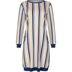 Textiel Dames Pyjama's / nachthemden Lisca Nachthemd met lange mouwen Maxine Blauw