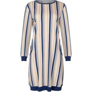 Textiel Dames Pyjama's / nachthemden Lisca Nachthemd met lange mouwen Maxine Blauw