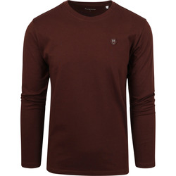 Textiel Heren T-shirts & Polo’s Knowledge Cotton Apparel Longsleeve T-shirt Bordeaux Bordeau