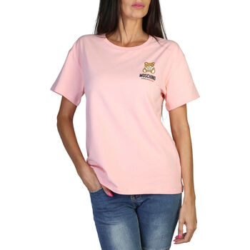 Textiel Dames T-shirts korte mouwen Moschino A0784 4410 A0227 Pink Roze