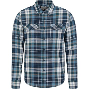 Textiel Heren Overhemden lange mouwen Mountain Warehouse  Blauw