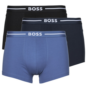 Ondergoed Heren Boxershorts BOSS Trunk 3P Bold Zwart / Blauw / Marine