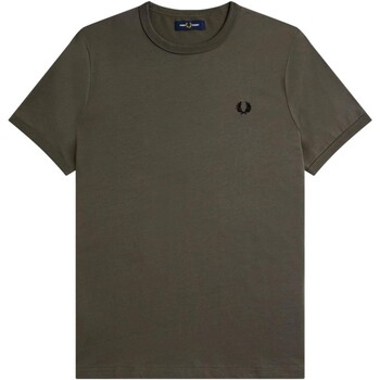 Textiel Heren T-shirts korte mouwen Fred Perry CAMISETA HOMBRE   M3519 Groen