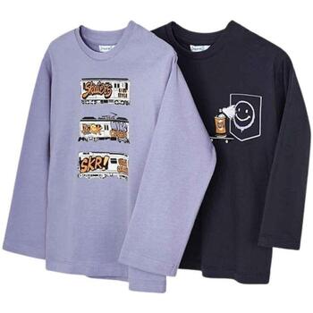 Textiel Jongens T-shirts & Polo’s Mayoral  Violet