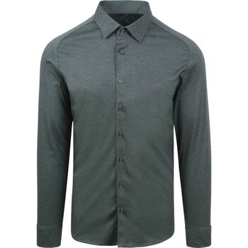 Textiel Heren Overhemden lange mouwen Desoto Overhemd Strijkvrij Kent Groen Groen