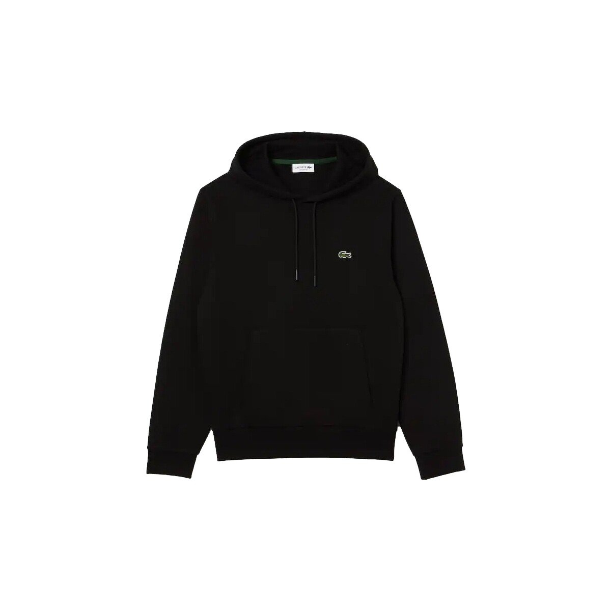 Textiel Heren Sweaters / Sweatshirts Lacoste Organic Brushed Cotton Hoodie - Noir Zwart