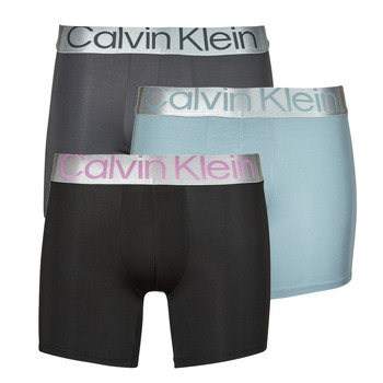 Ondergoed Heren Boxershorts Calvin Klein Jeans BOXER BRIEF 3PK X3 Grijs / Grijs / Zwart