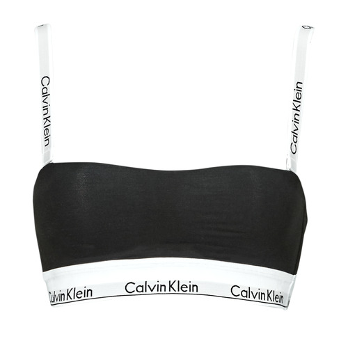 Ondergoed Dames Modern Bralette Calvin Klein Jeans LIGHTLY LINED BANDEAU Zwart