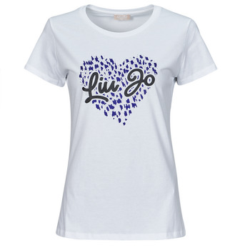Liu Jo Witte Logo Print T-shirts en Polos White Dames