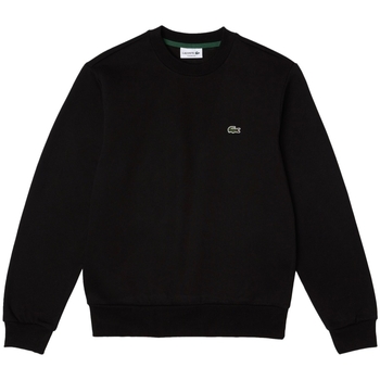 Textiel Heren Sweaters / Sweatshirts Lacoste Organic Brushed Cotton Sweatshirt - Noir Zwart
