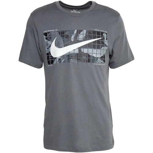 Textiel Heren T-shirts korte mouwen Nike CAMISETA HOMBRE  TEE CAMO FJ2446 Grijs