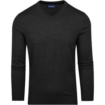 Textiel Heren Sweaters / Sweatshirts Suitable Merino Pullover V-Hals Antraciet Grijs