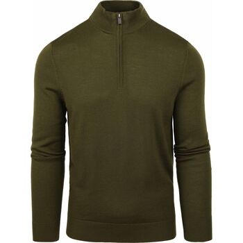 Textiel Heren Sweaters / Sweatshirts Suitable Merino Half Zip Trui Olijfgroen Groen