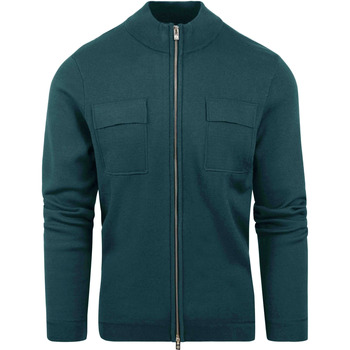 Textiel Heren Sweaters / Sweatshirts Blue Industry Vest Borstzak Donkergroen Groen