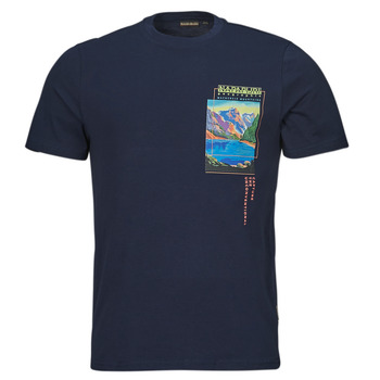 Textiel Heren T-shirts korte mouwen Napapijri S CANADA Marine
