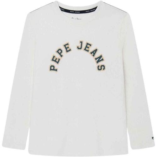 Textiel Jongens T-shirts & Polo’s Pepe jeans  Wit
