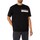 Textiel Heren T-shirts korte mouwen Calvin Klein Jeans Gelaagd adres-T-shirt Zwart