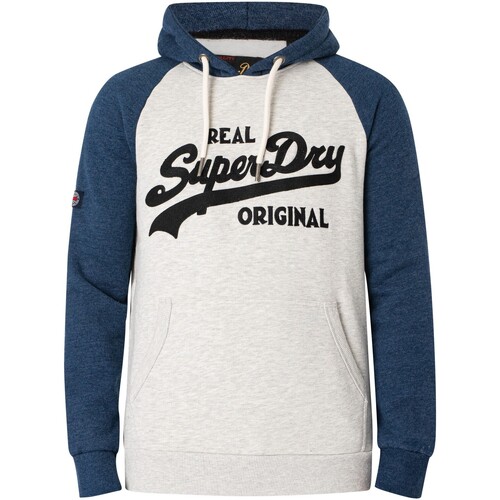 Textiel Heren Sweaters / Sweatshirts Superdry Atletische Raglan Pullover-hoodie Grijs