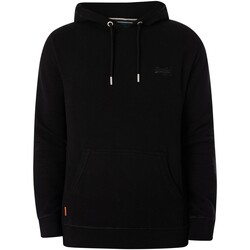 Textiel Heren Sweaters / Sweatshirts Superdry Essential-hoodie met logo-pullover Zwart