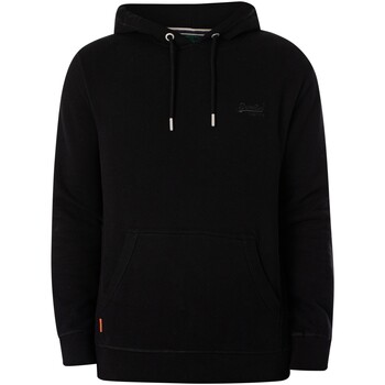 Textiel Heren Sweaters / Sweatshirts Superdry Essential-hoodie met logo-pullover Zwart