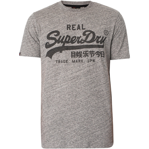 Textiel Heren T-shirts korte mouwen Superdry Vintage logo T-shirt Grijs