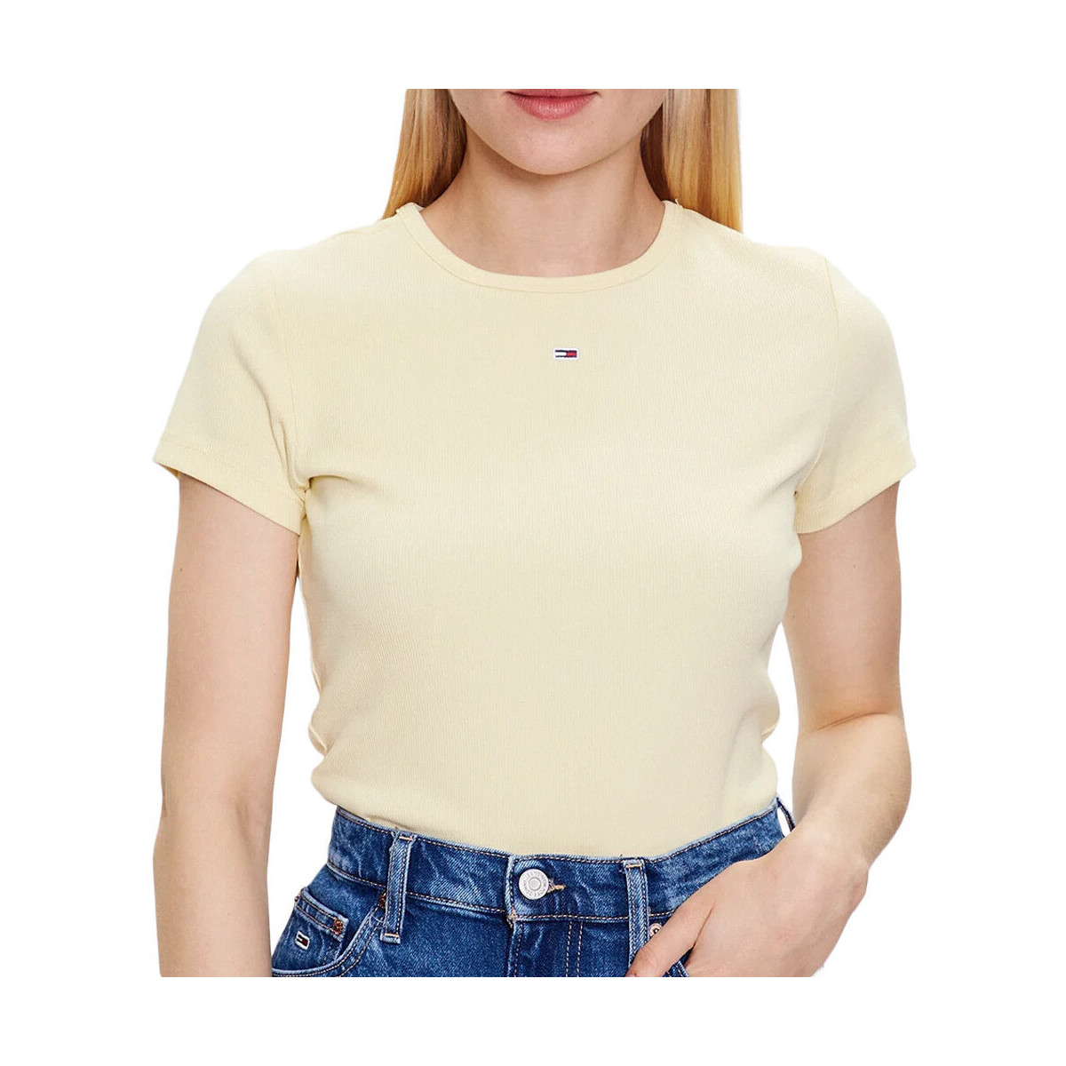 Textiel Dames T-shirts & Polo’s Tommy Hilfiger  Geel