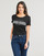 Textiel Dames T-shirts korte mouwen Morgan DONNA Zwart