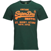 Textiel Heren T-shirts korte mouwen Superdry NEON VL T SHIRT Groen