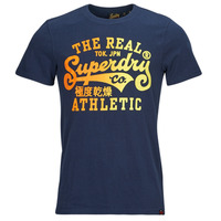 Textiel Heren T-shirts korte mouwen Superdry REWORKED CLASSICS GRAPHIC TEE Marine